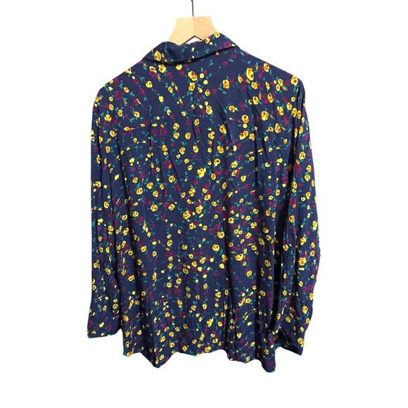 Talbots Woman Floral Button-Up Shirt 3X Made In India - Picture 4 of 4